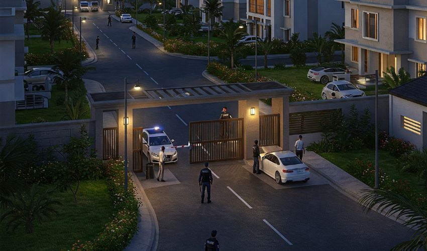 Secure, gated township with CCTV cameras, patrolling guards, and well-lit streets.