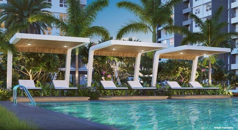 Swimming pool and outdoor gym amenities for active living in Hinjewadi.