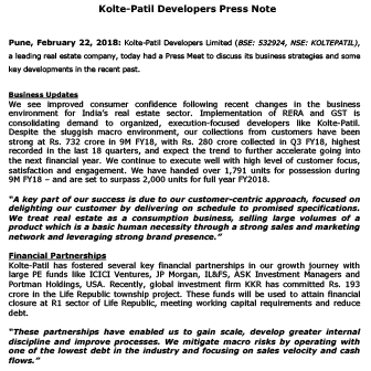 A DETAILED INSIGHT INTO KOLTE-PATIL DEVELOPERS’ KEY - Life Republic by Kolte Patil