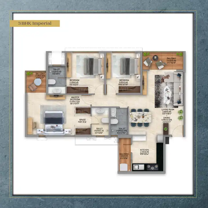 Aros Architectural Floor Plan 7 – Kolte Patil Life Republic Hinjewadi