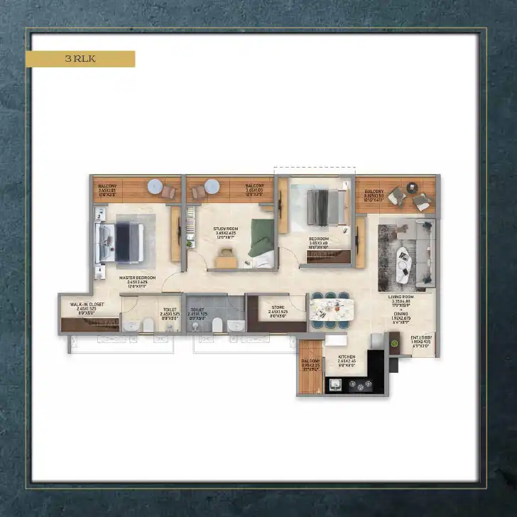 Aros Architectural Floor Plan 11 – Kolte Patil Life Republic Hinjewadi