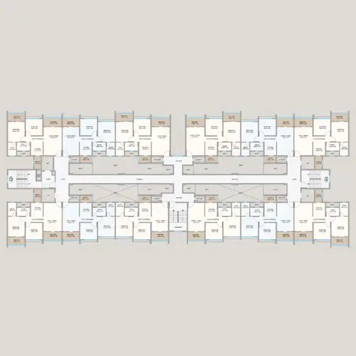 1-6, 8-11, 13-16, 18-22 Floor Plan