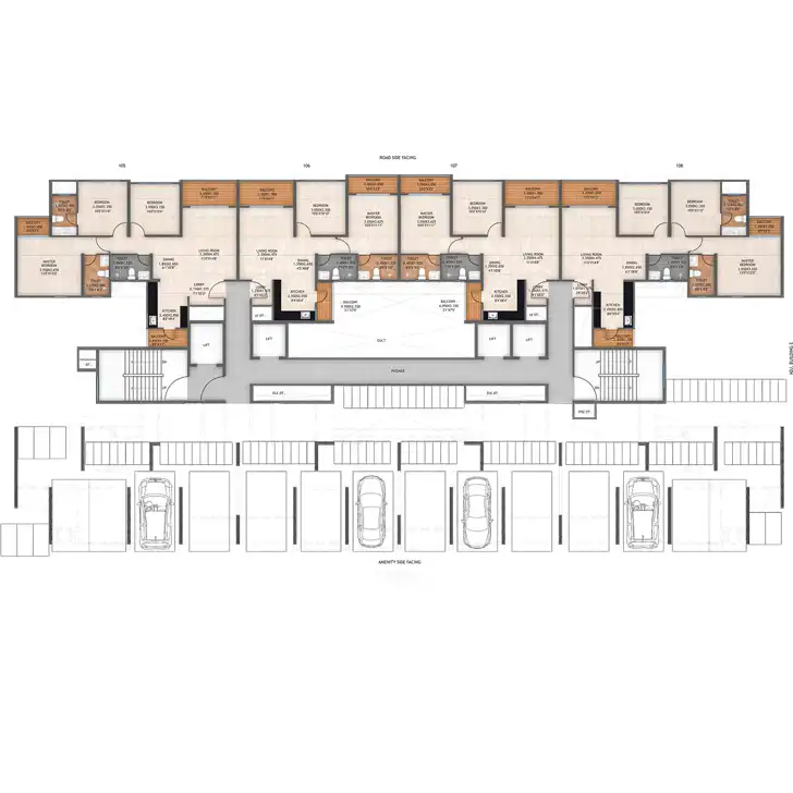 Atmos Architectural Floor Plan 4 – Kolte Patil Life Republic Hinjewadi