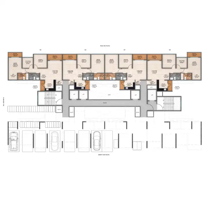 Atmos Architectural Floor Plan 6 – Kolte Patil Life Republic Hinjewadi