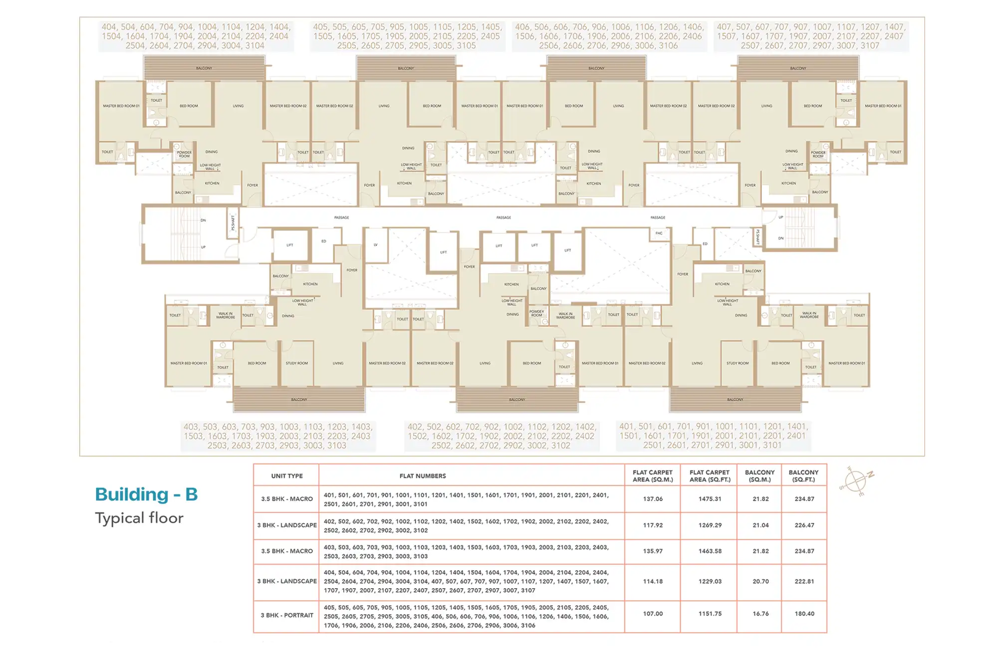 Canvas Architectural Floor Plan 5 – Kolte Patil Life Republic Hinjewadi