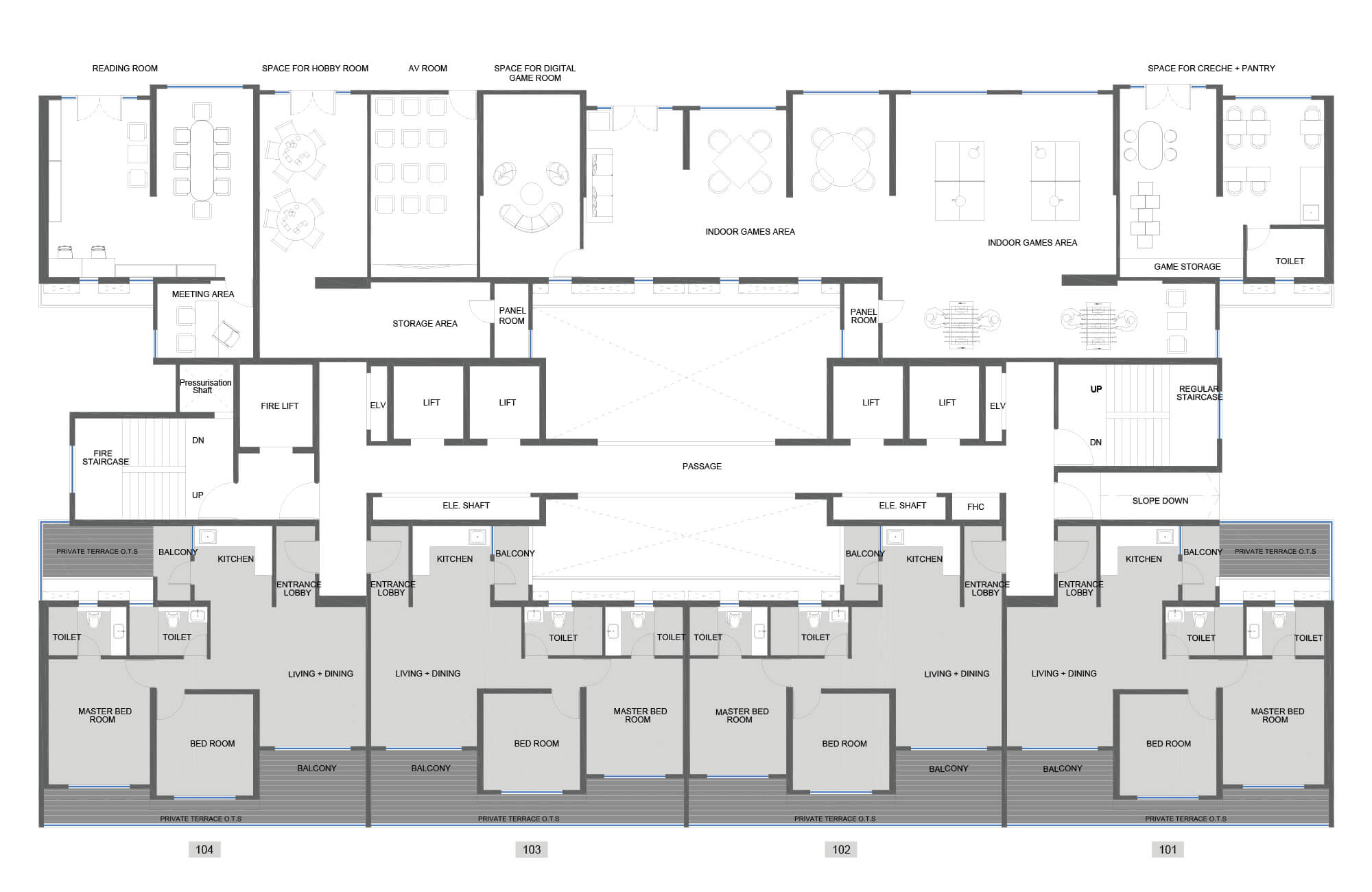 Duet Architectural Floor Plan 6 – Kolte Patil Life Republic Hinjewadi
