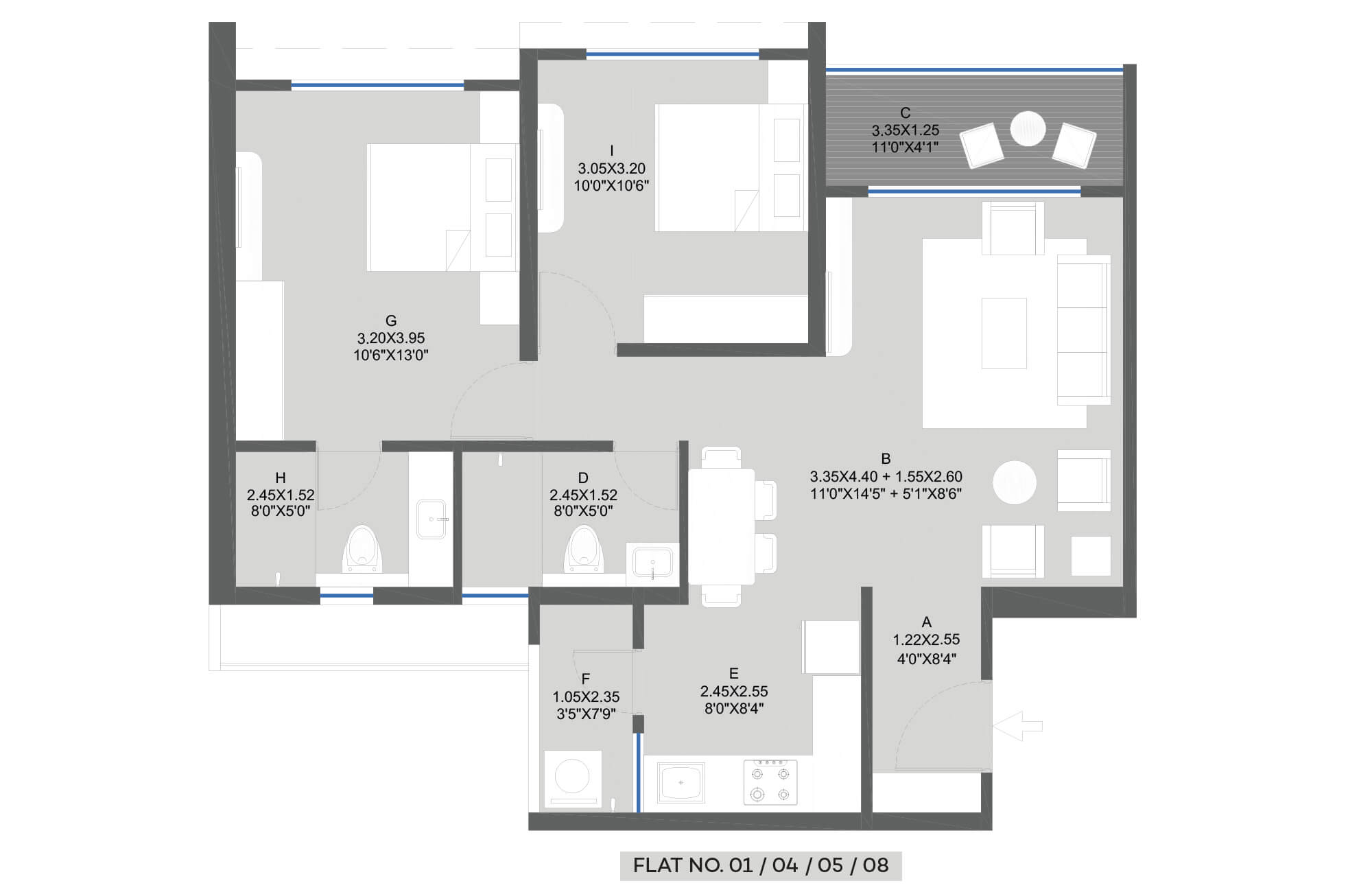 Duet Architectural Floor Plan 3 – Kolte Patil Life Republic Hinjewadi